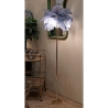 Lampa podłogowa z kloszem z piór i 3 punktami świetlnymi h160cm Palm L Koszt