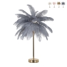 Lampa stołowa z abażurem z piór i 2 punktami świetlnymi Palm S Koszt