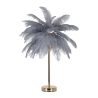 Lampa stołowa z abażurem z piór i 2 punktami świetlnymi Palm S 