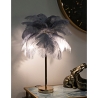 Lampa stołowa z abażurem z piór i 2 punktami świetlnymi Palm S Zakup