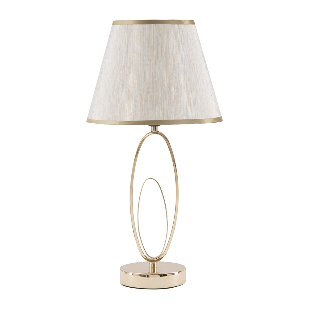 Elegancka lampka stołowa z złotą podstawą i beżowym kloszem Flush S Promocja Elegancka lampka stołowa z złotą podstawą i beżowym kloszem Flush S Promocja