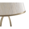 Elegancka lampka stołowa z złotą podstawą i beżowym kloszem Flush S Katalog