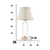 Elegancka lampka stołowa z złotą podstawą i beżowym kloszem Flush S Model