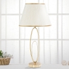 Elegancka lampa stołowa z złotą podstawą i beżowym abażurem Flush M Sprzedaż