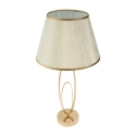 Elegancka lampa stołowa z złotą podstawą i beżowym abażurem Flush M Oferta