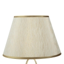 Elegancka lampa stołowa z złotą podstawą i beżowym abażurem Flush M Katalog