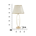 Elegancka lampa stołowa z złotą podstawą i beżowym abażurem Flush M Wybór