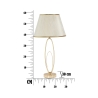 Elegancka lampa stołowa z złotą podstawą i beżowym abażurem Flush M Wybór