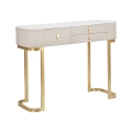 Konsola do przedpokoju z 3 szufladami i złotymi nogami 100x40cm Glamour Promocja