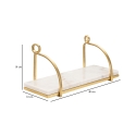 Półka ścienna glam z metalu złotego i białego marmuru Marble Katalog