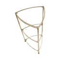 Stolik narożny 3 półki metal złoty i szkło Triangle M Oferta