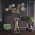 Stolik dekoracyjny wysoki okrągły do salonu z metalu złoty glamour 38 cm Stick Sprzedaż