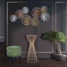 Stolik dekoracyjny wysoki okrągły do salonu z metalu złoty glamour 38 cm Stick Sprzedaż