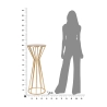 Stolik dekoracyjny wysoki okrągły do salonu z metalu złoty glamour 38 cm Stick Model