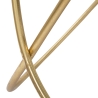 Nowoczesny okrągły stolik kawowy 60 cm złoty metal i czarne szkło Ring Katalog