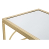 Konsola wejściowa prostokątna z metalu złotego 120x41cm z lustrzanym blatem Marie Katalog