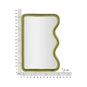 Lustro ścienne lub stojące z falistym welurem po bokach 60x90cm Tod Katalog