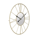 Zegar ścienny okrągły z metalu złocistego 80 cm z lustrem Stick Oferta