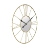 Zegar ścienny okrągły z metalu złocistego 80 cm z lustrem Stick Oferta