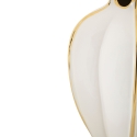 Biały ceramiczny wazon do kwiatów z złotymi detalami Potter Sprzedaż