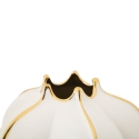 Biały ceramiczny wazon do kwiatów z złotymi detalami Potter Rabaty