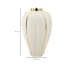 Biały ceramiczny wazon do kwiatów z złotymi detalami Potter Katalog