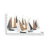 Dekoracja ścienna 3D z metalu i drewna z żaglówkami Regata Katalog