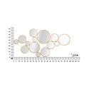 Dekoracja ścienna z okrągłych, złotych luster Mirrors Katalog