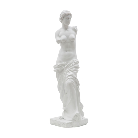 Klasyczna dekoracyjna figura stołowa z białej polirezyny h49cm Greek Promocja