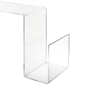 Stolik designerski z przeźroczystego pleksi z miejscem na czasopisma S-Table Sprzedaż