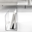 Stolik designerski z przeźroczystego pleksi z miejscem na czasopisma S-Table Rabaty