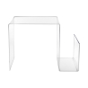 Stolik designerski z przeźroczystego pleksi z miejscem na czasopisma S-Table Oferta