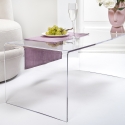 Nowoczesny stolik z przezroczystego pleksiglasu 40x81x36 cm do salonu Milvio Rabaty