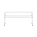 Nowoczesna szafka RTV w przezroczystym pleksi 33x100x50cm Visio Oferta