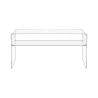 Nowoczesna szafka RTV w przezroczystym pleksi 33x100x50cm Visio Oferta