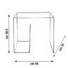 Stolik kawowy z przezroczystego pleksiglasu 33x50x50cm G Table Katalog