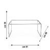 Nowoczesny stolik z przezroczystego pleksiglasu 40x81x36 cm do salonu Milvio Katalog