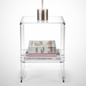 Stolik kawowy z przezroczystego plexi design 29x32x45 cm Contigo Rabaty