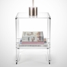 Stolik kawowy z przezroczystego plexi design 29x32x45 cm Contigo Rabaty