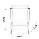 Stolik kawowy z przezroczystego plexi design 29x32x45 cm Contigo Stan Magazynowy