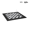 Przezroczysta szklana szachownica w designie do gry w warcaby Kasparov Promocja
