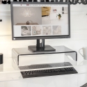 Stojak na monitor biurkowy z przezroczystego pleksi 25x49x8 cm Oly Sprzedaż