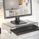 Stojak na monitor biurkowy z przezroczystego pleksi 25x49x8 cm Oly Oferta