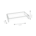 Stojak na monitor biurkowy z przezroczystego pleksi 25x49x8 cm Oly Model