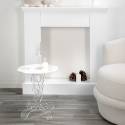 Stolik wysoki okrągły 50 cm do salonu z przezroczystego pleksiglasu Arabesco Medium Oferta