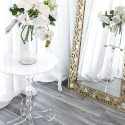 Stolik wysoki okrągły 50 cm do salonu z przezroczystego pleksiglasu Arabesco Medium Sprzedaż