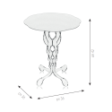 Stolik wysoki okrągły 36 cm, do salonu z przezroczystego pleksiglasu Arabesco Small Model