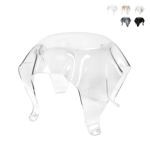 Okrągły stolik kawowy 60 cm designerski z przezroczystego pleksi Drappeggi Promocja