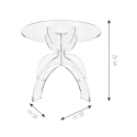 Okrągły stolik kawowy 50cm z przezroczystego pleksi Tessara Oferta