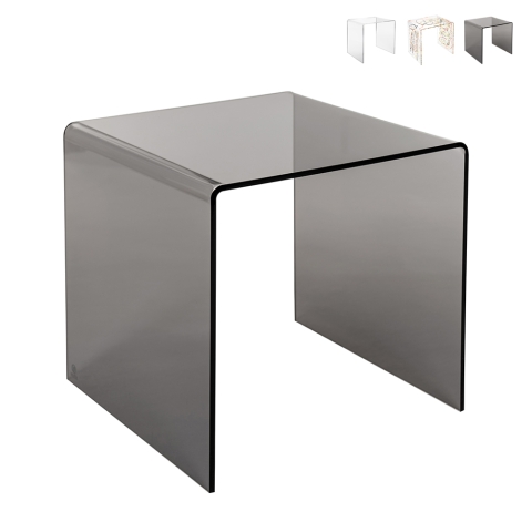 Nowoczesny stolik kawowy z przezroczystego pleksiglasu 50x40x50 cm 80'S Big Promocja